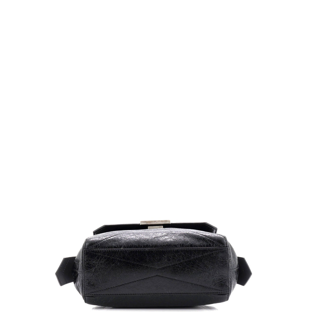 ID Flap Bag Crinkled Glazed Leather Small
