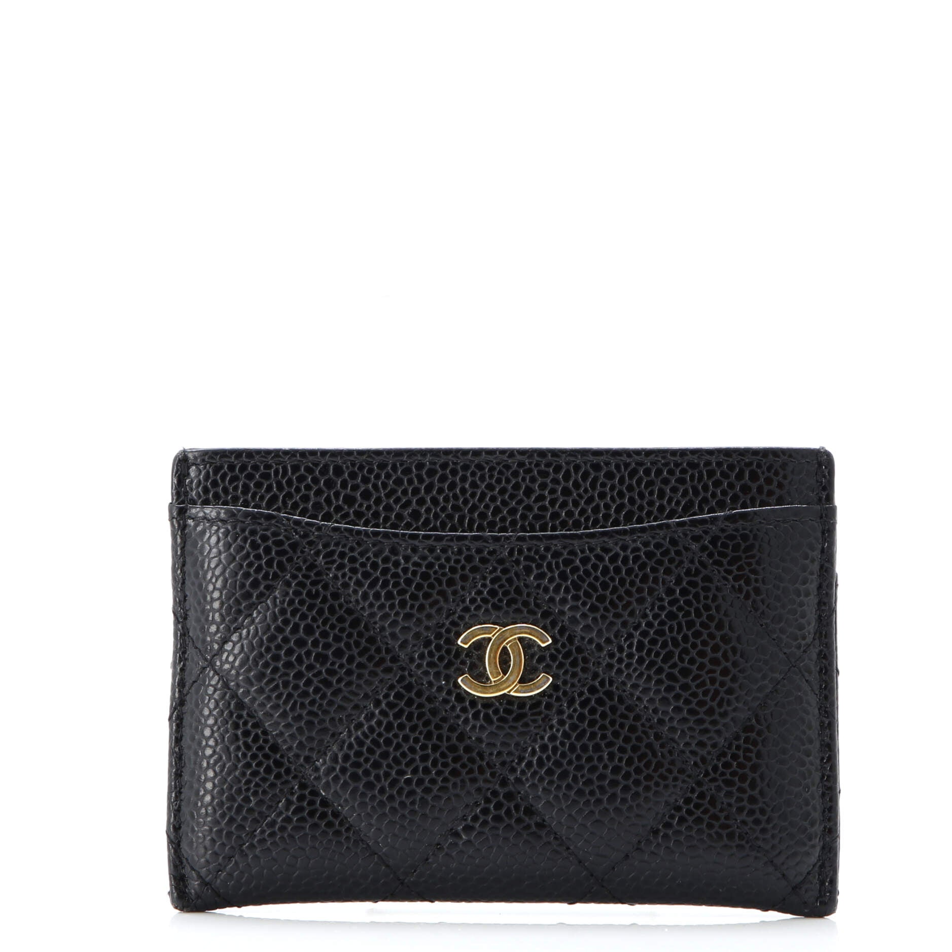 Classic Card Holder Quilted Caviar