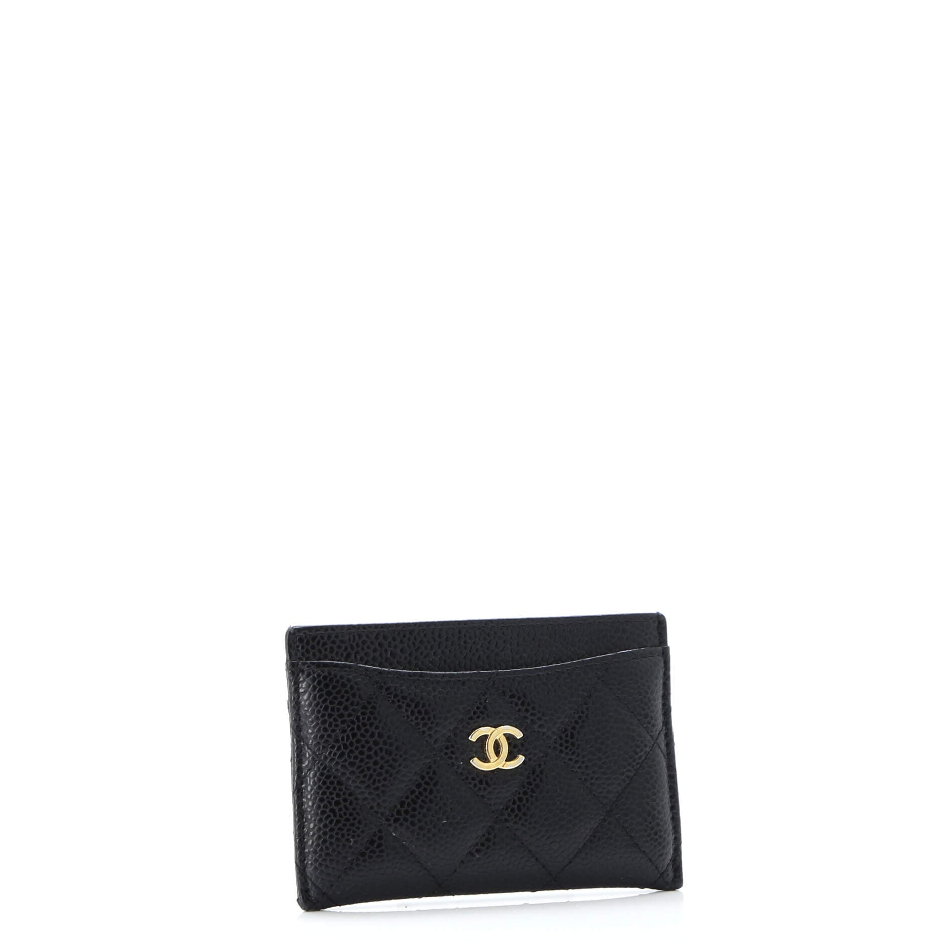 Classic Card Holder Quilted Caviar