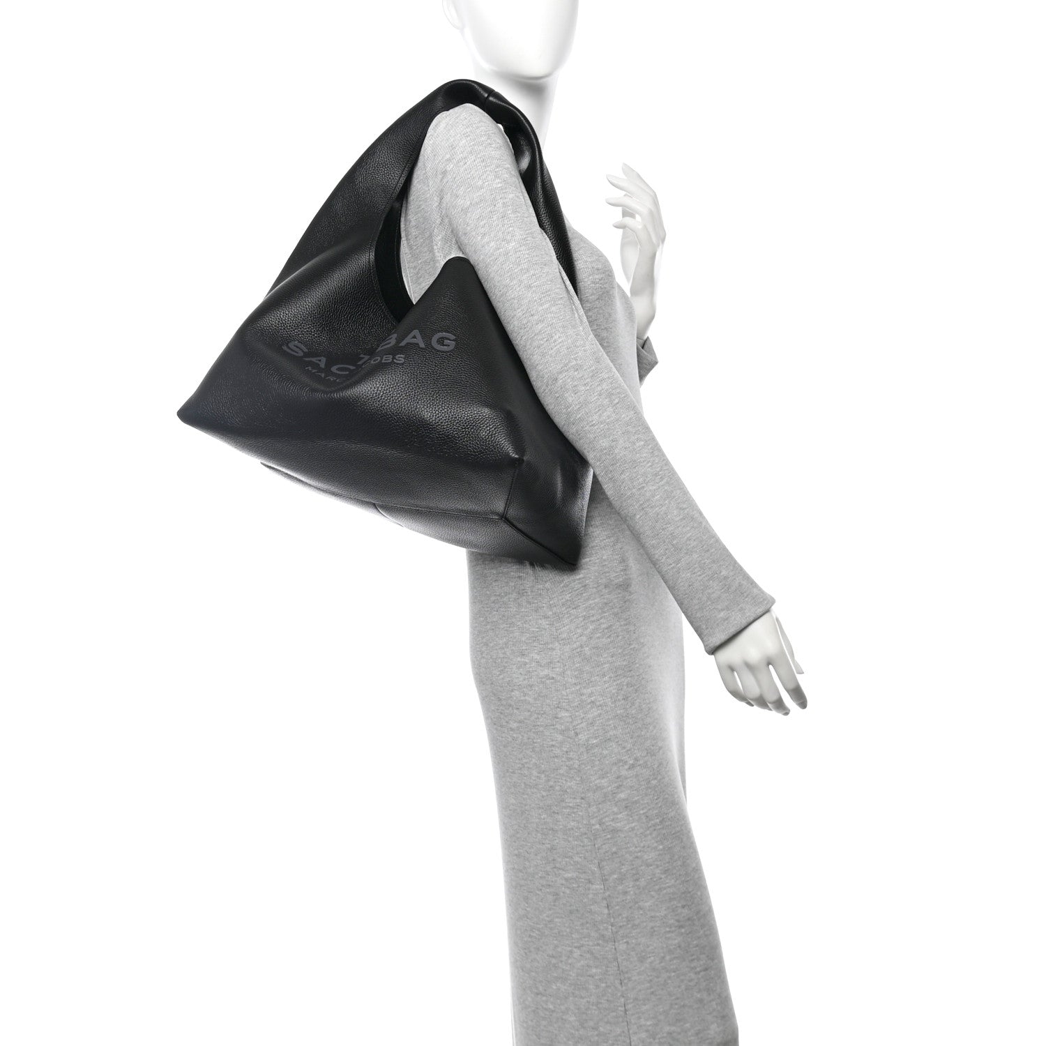 Grained Calfskin Medium The Sack Bag Black
