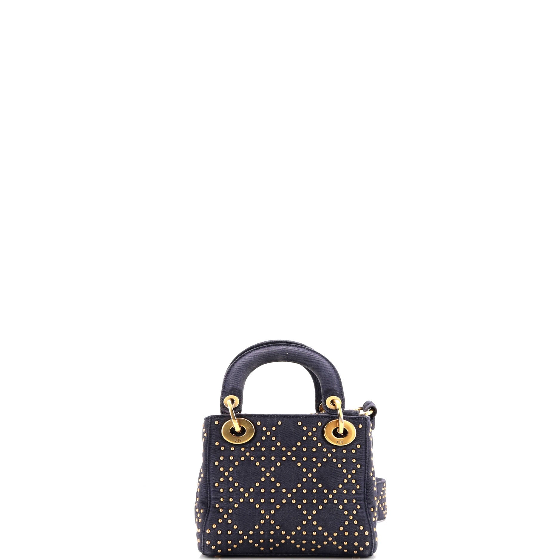 Supple Lady Dior Bag Cannage Studded Denim Mini