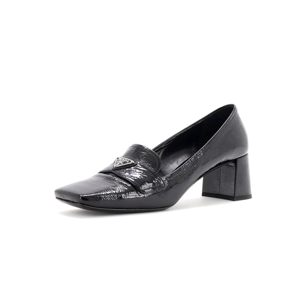 Women's Triangle Logo Heeled Pumps Patent