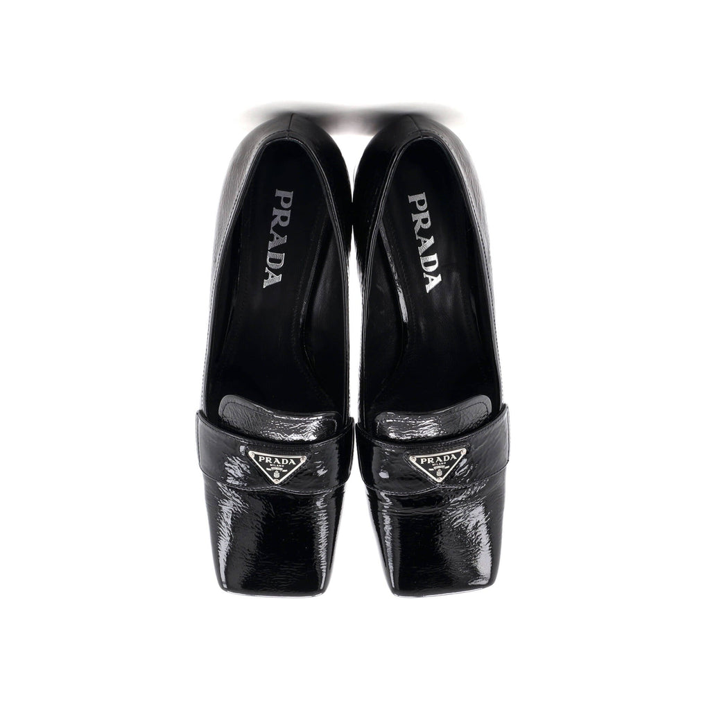 Women's Triangle Logo Heeled Pumps Patent
