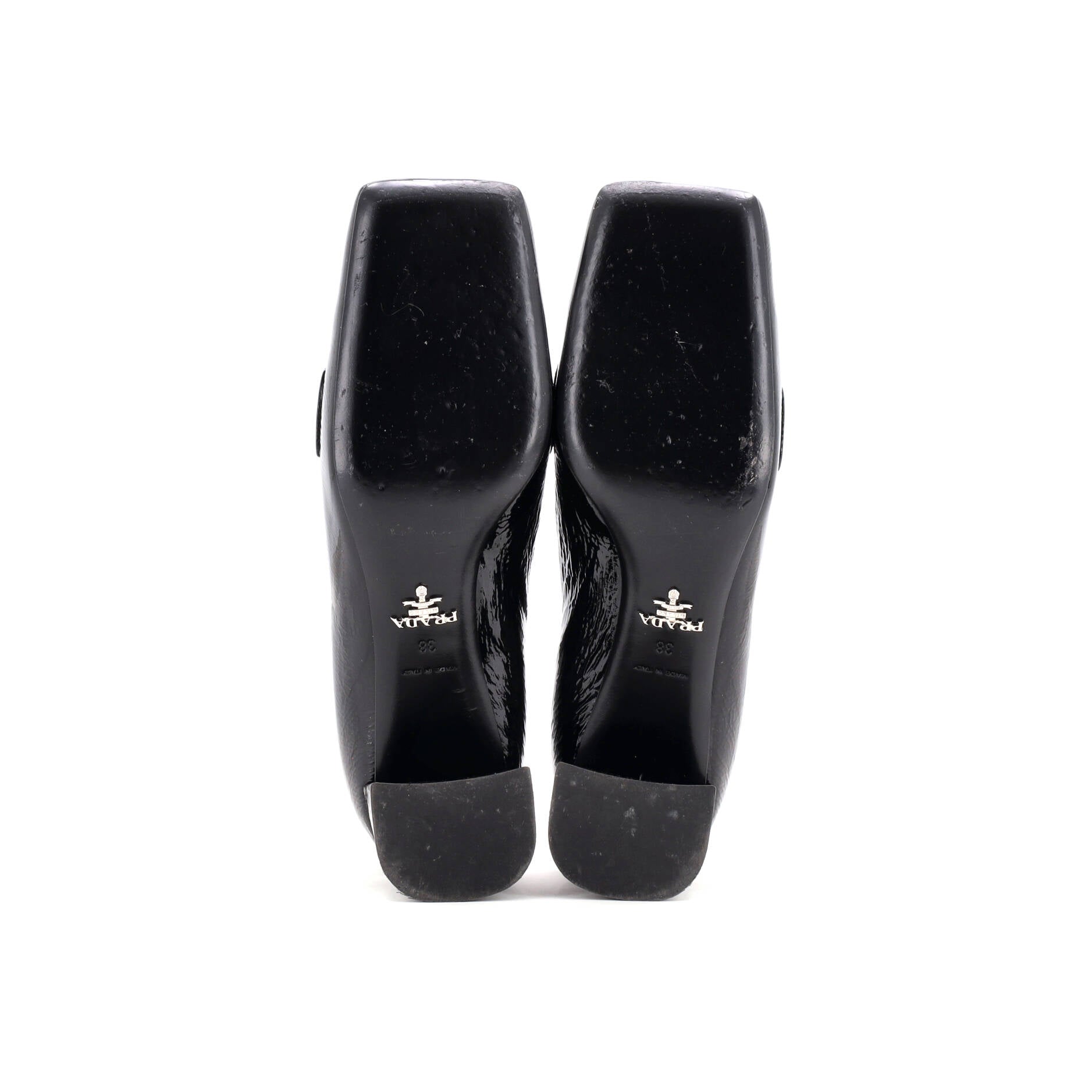 Women's Triangle Logo Heeled Pumps Patent