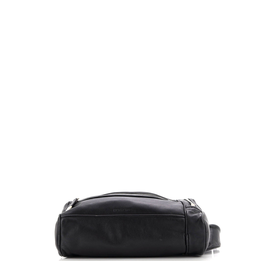 Homme Multi Pocket Waist Bag Leather