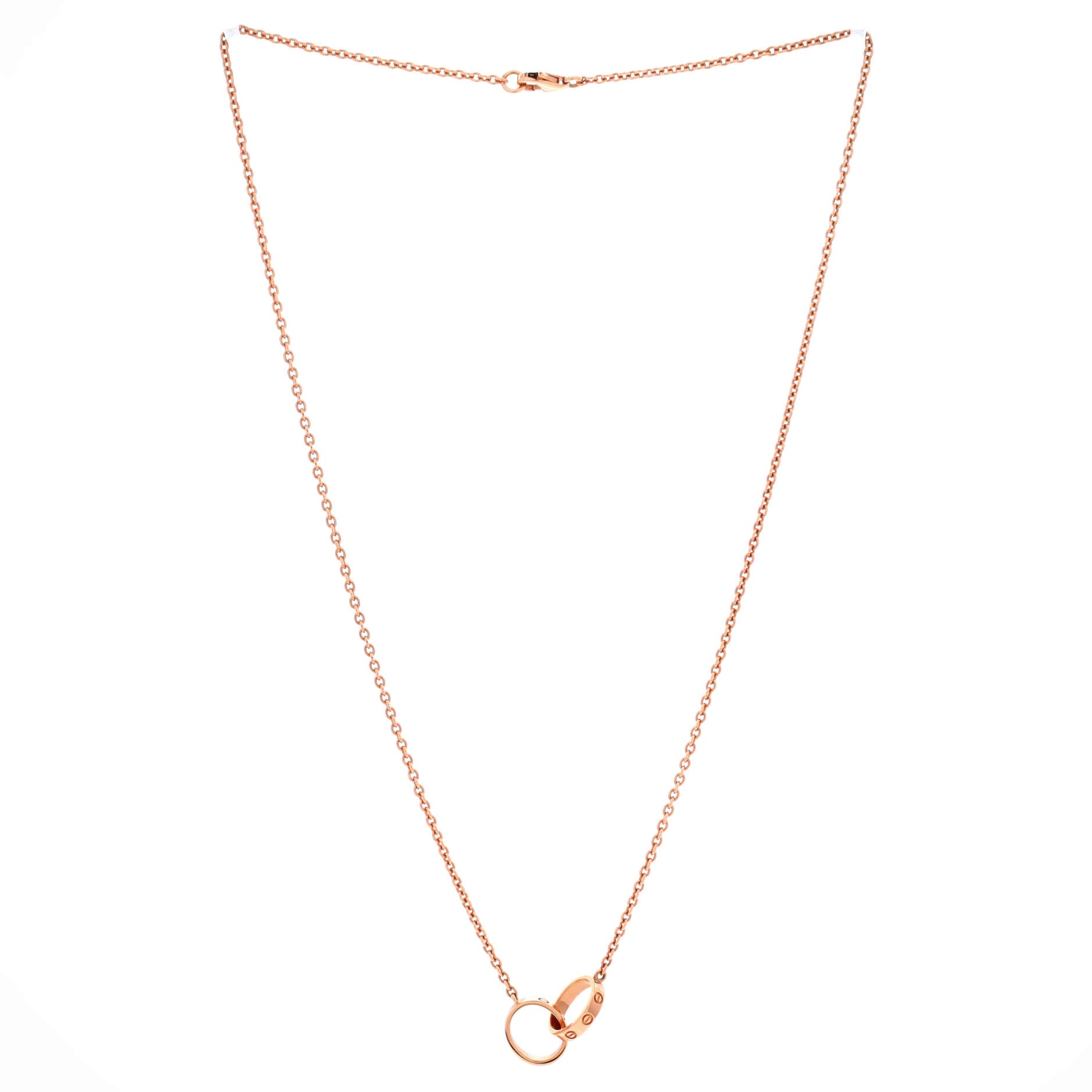 Love Interlocking Necklace 18K Rose Gold