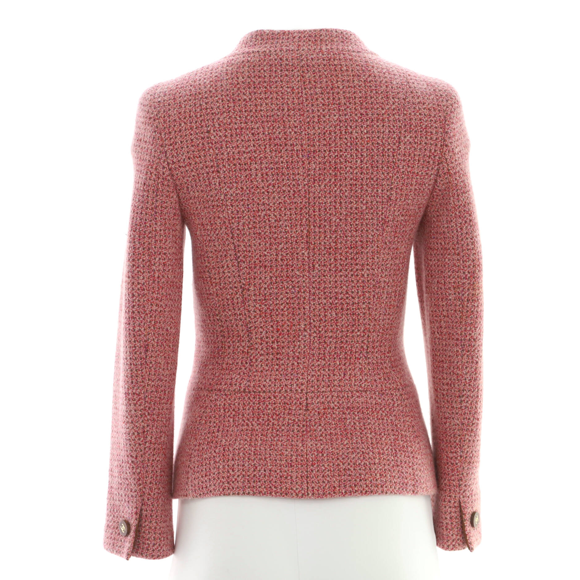 Women's Vintage Collarless Four Pocket Jacket Tweed