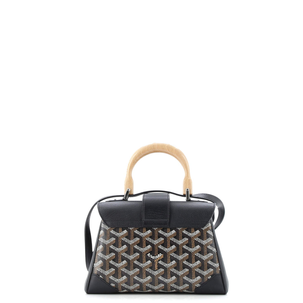 Saigon Top Handle Bag Coated Canvas with Leather Mini