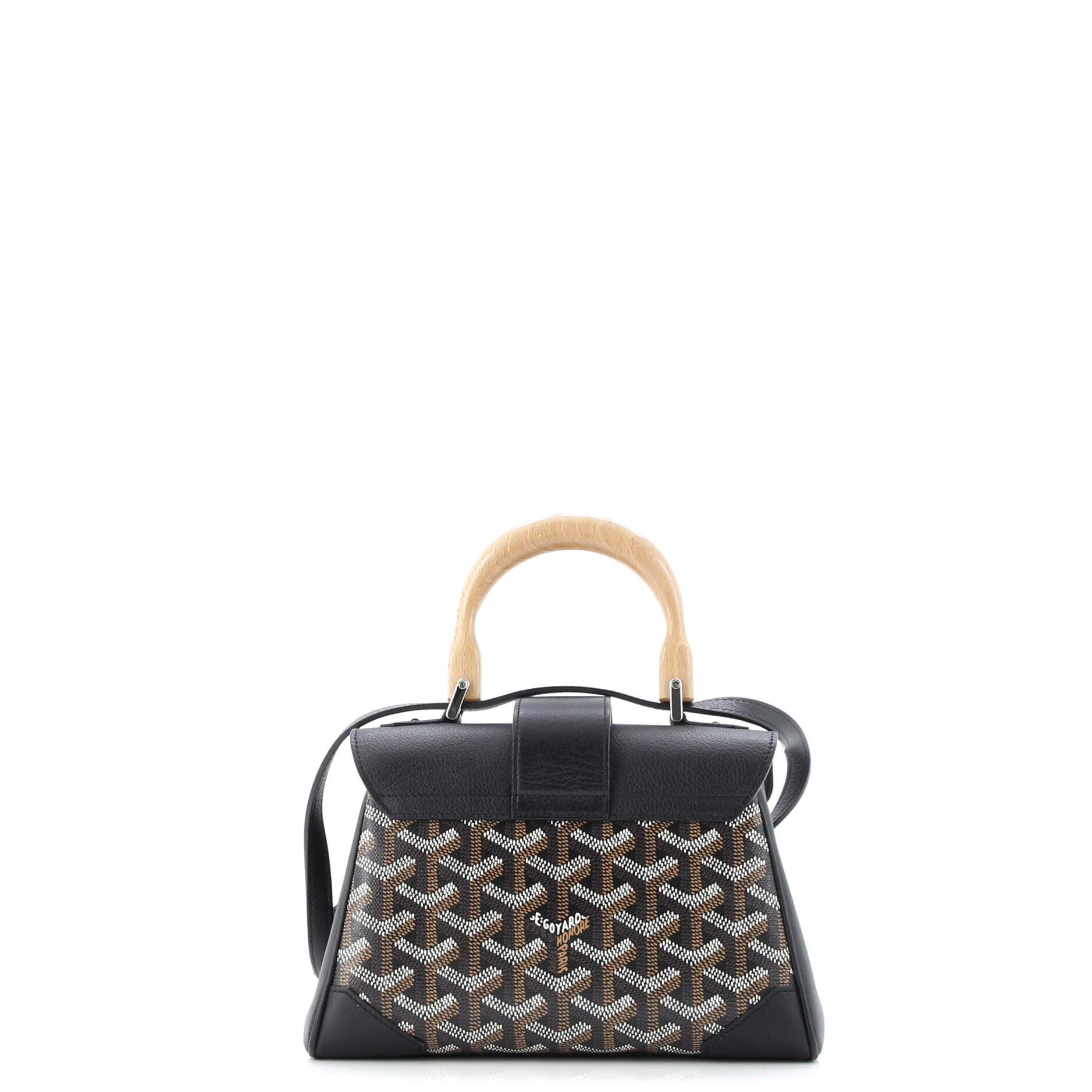 Saigon Top Handle Bag Coated Canvas with Leather Mini