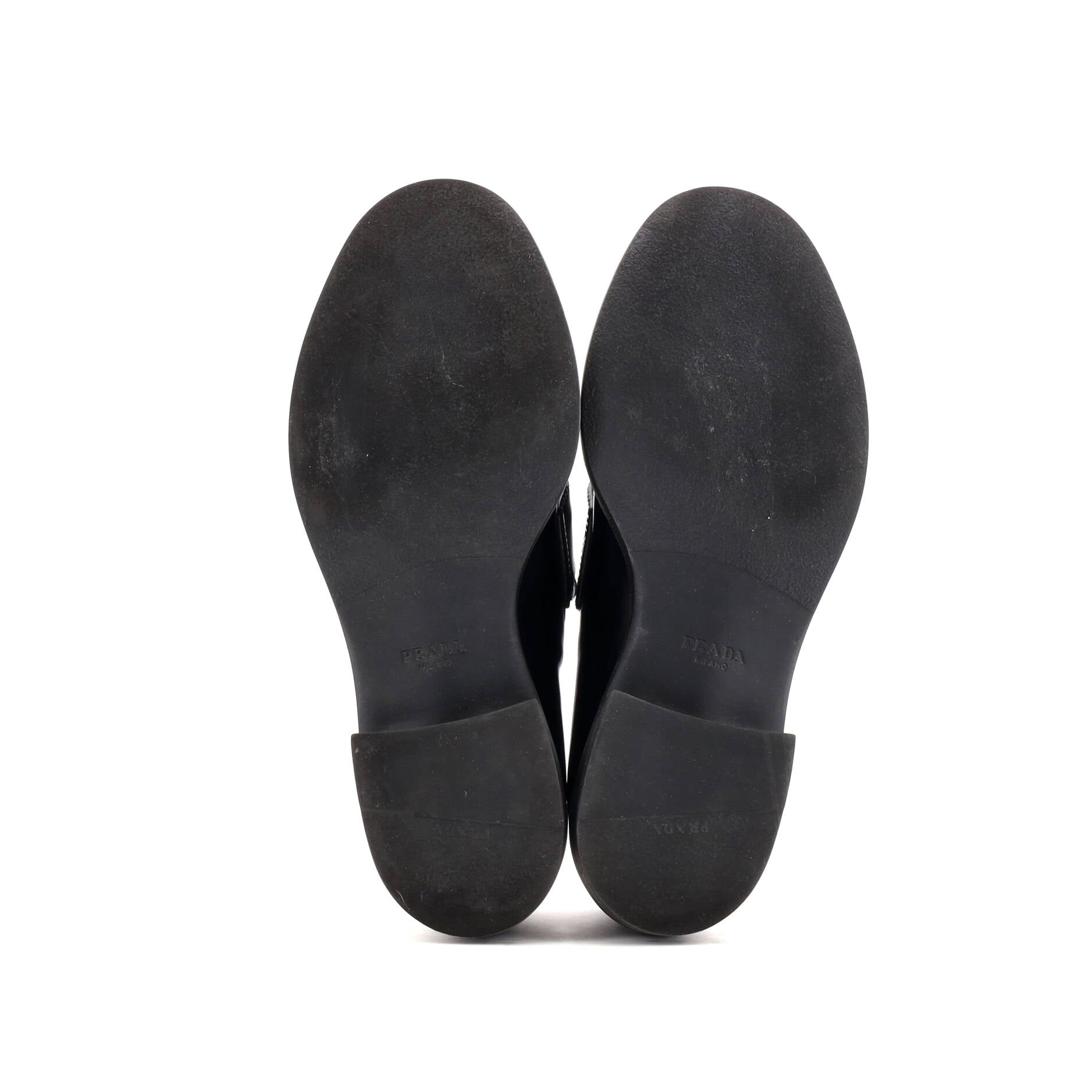 Women's Triangle Logo Loafers Spazzolato Leather