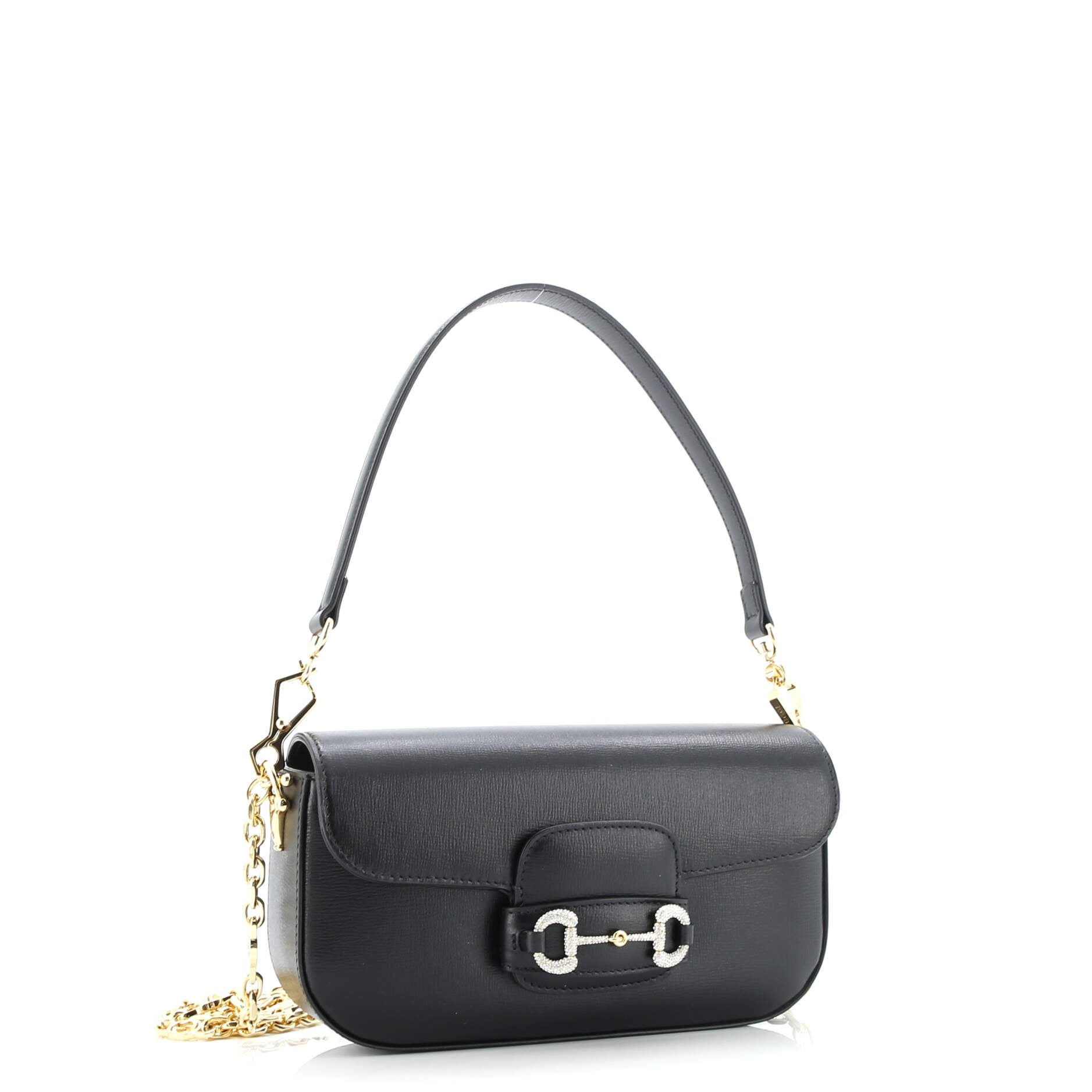 Horsebit 1955 Shoulder Bag Leather with Crystal Detail Mini