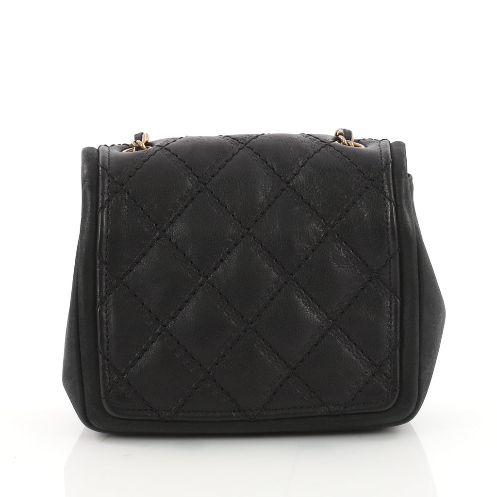 Double Stitch CC Flap Bag Iridescent Calfskin Mini