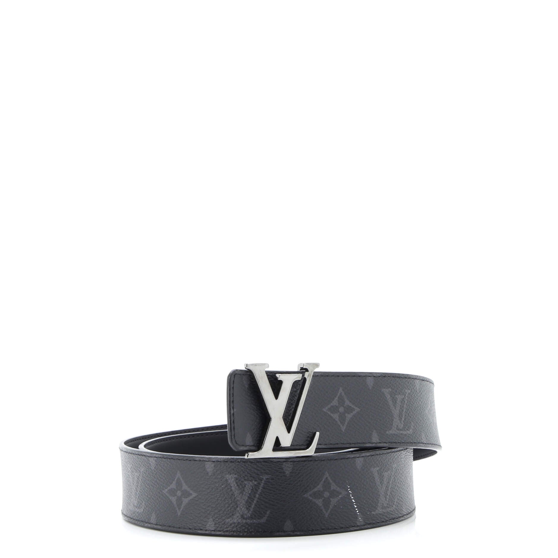 LV Line Reversible Belt Monogram Eclipse Canvas and Leather Wide 105
