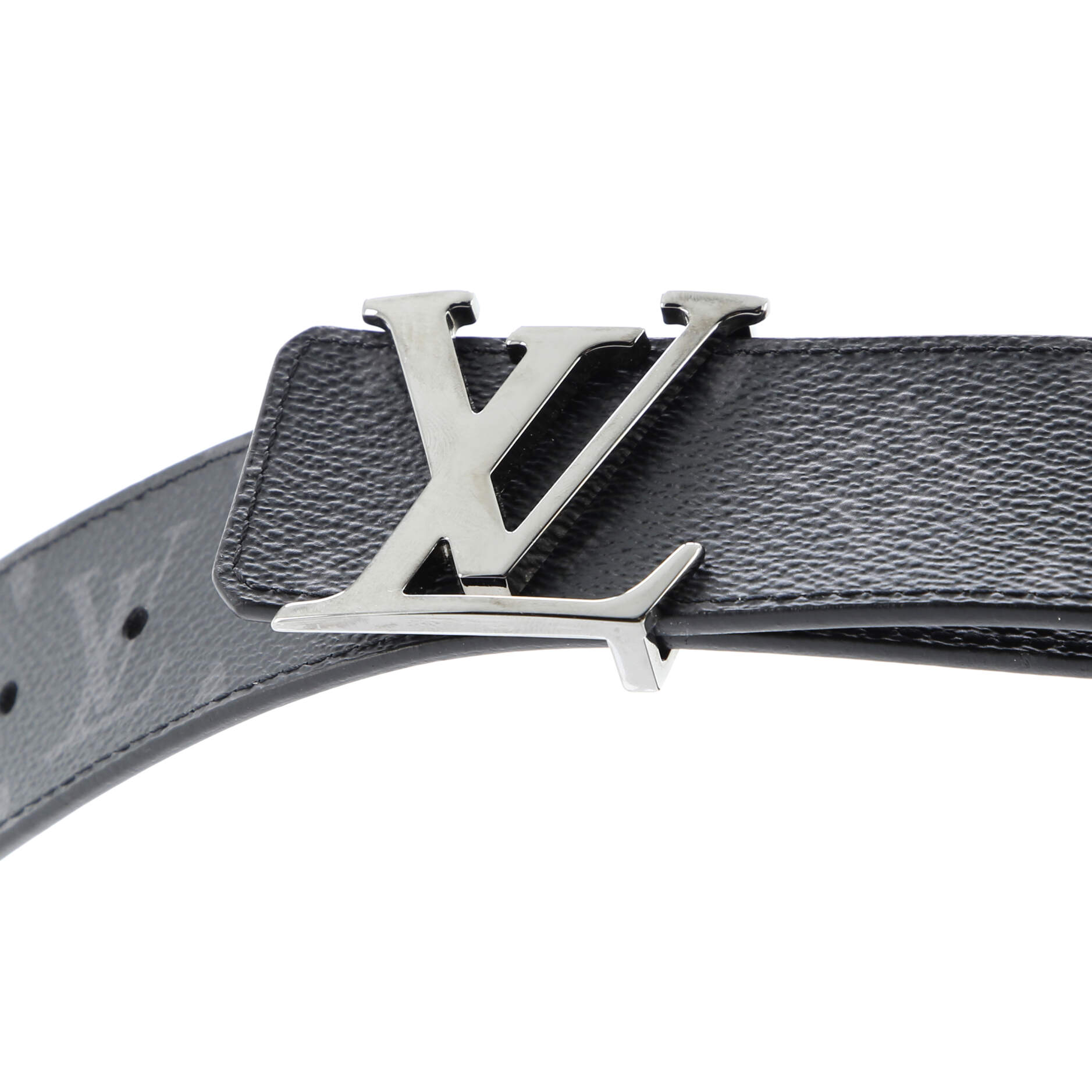 LV Line Reversible Belt Monogram Eclipse Canvas and Leather Wide 105