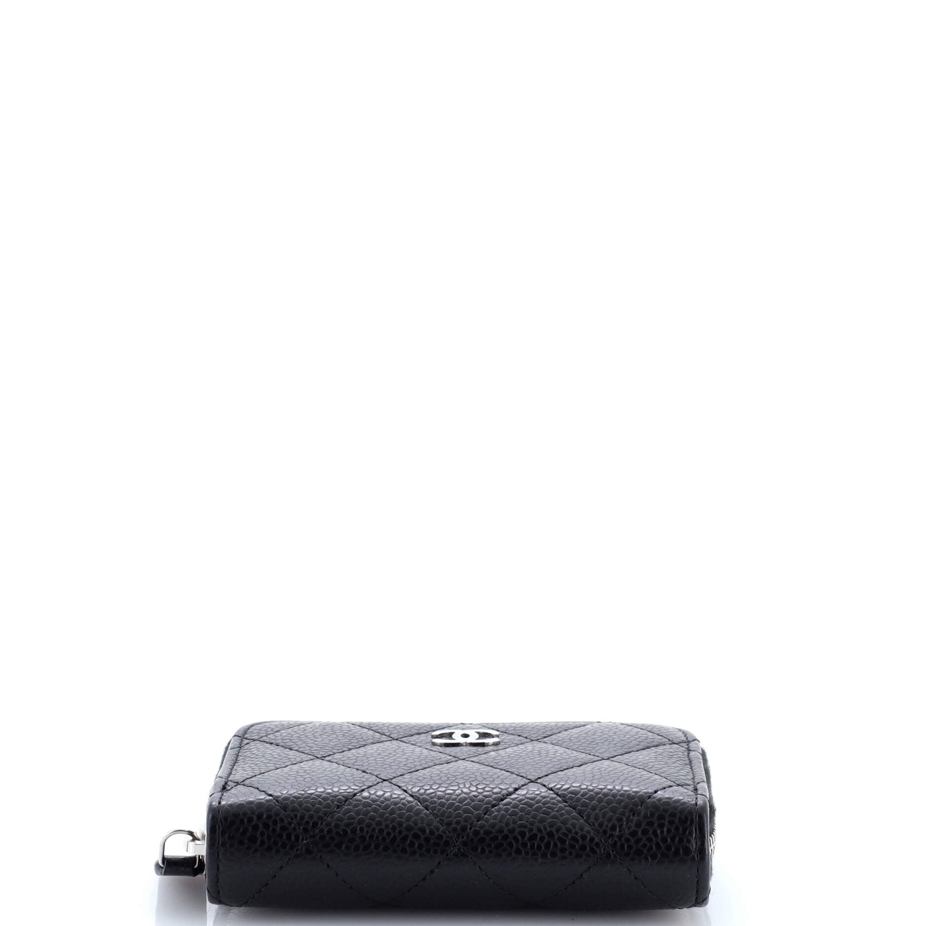 CC Zip Coin Purse Quilted Caviar Small