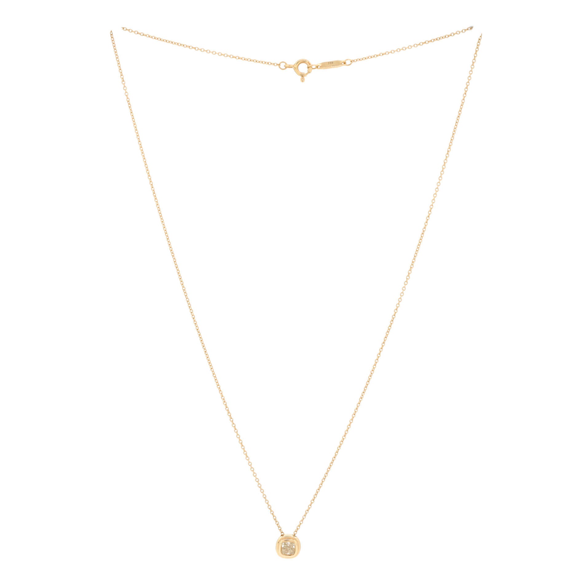 Bezet Pendant Necklace 18K Yellow Gold with Yellow Diamond 0.42CT