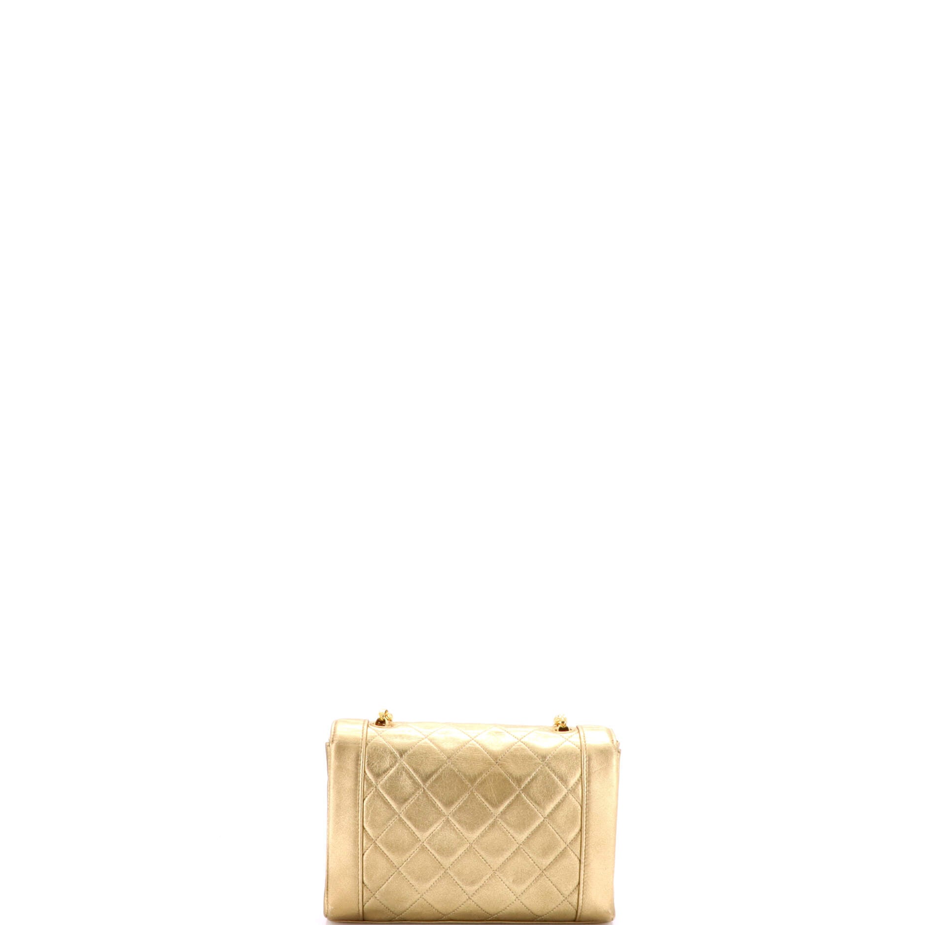 Vintage CC Chain Flap Bag Quilted Lambskin Small