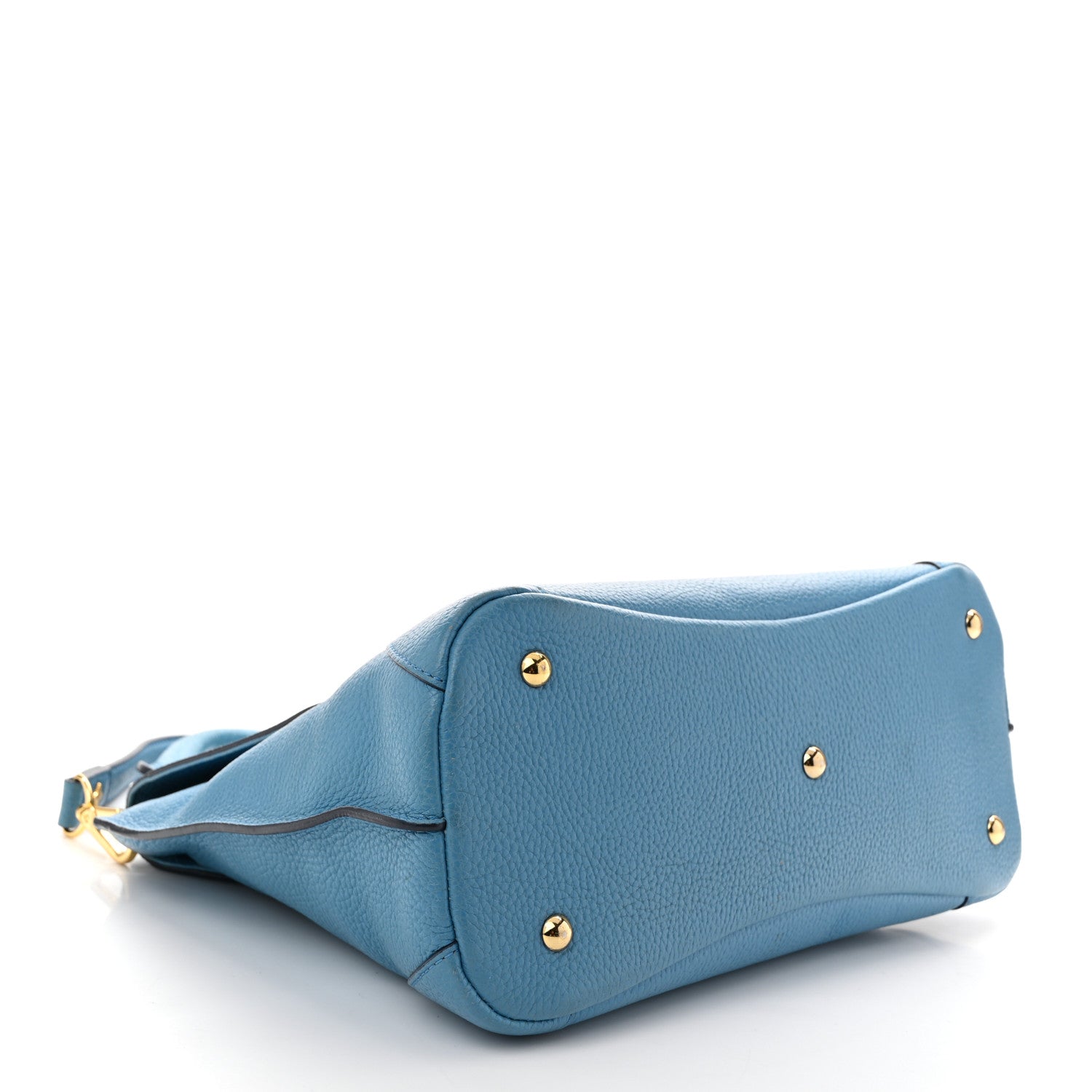 Grained Calfskin First Lady Satchel Blue