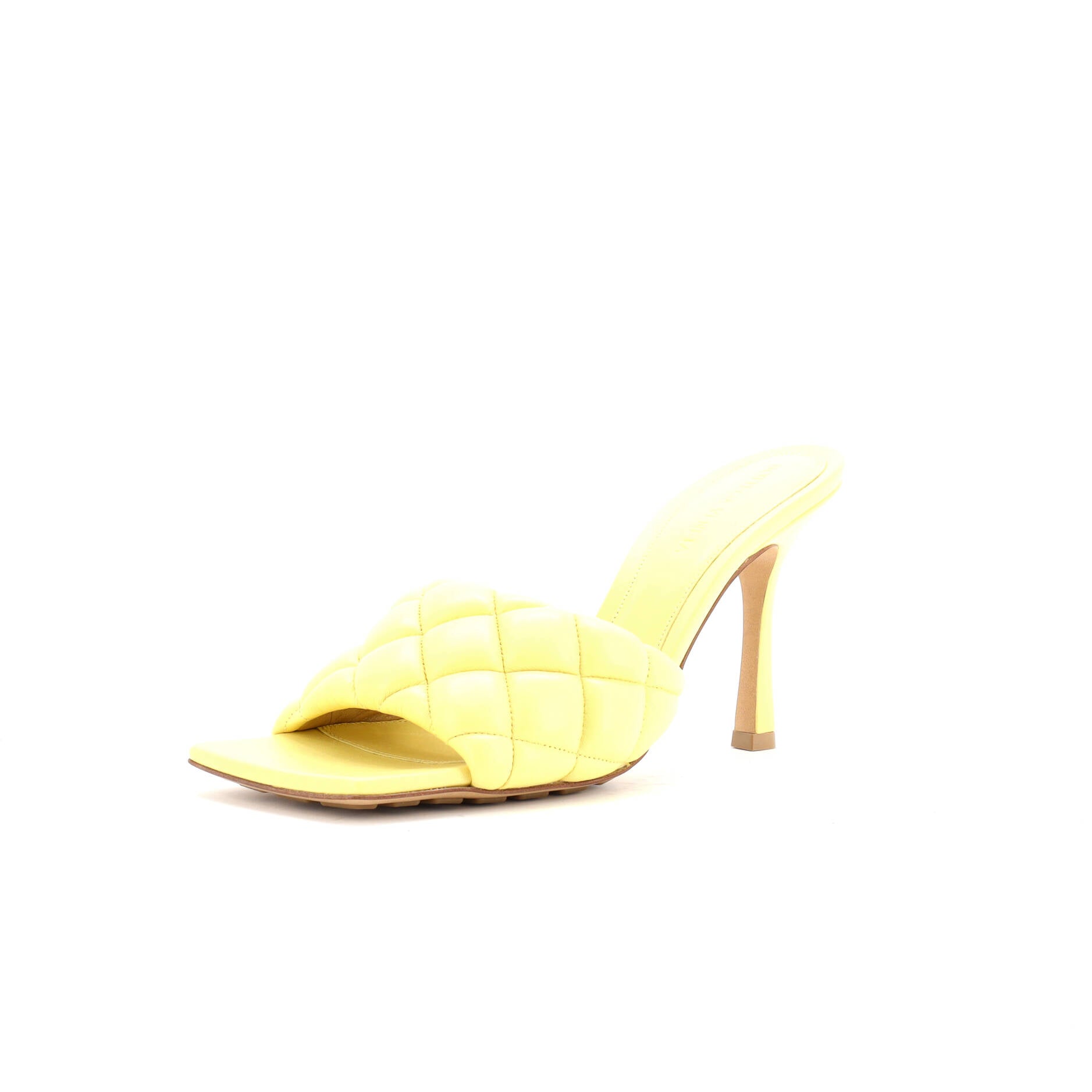 Women's The Padded Heeled Sandals Quilted Leather