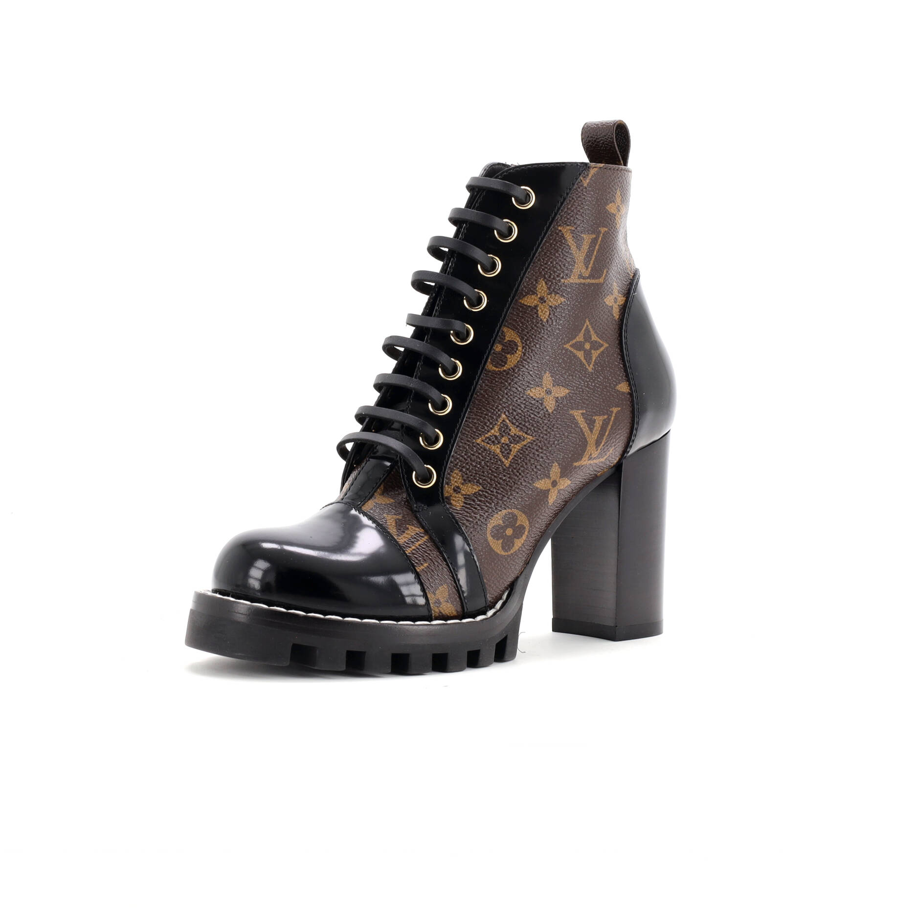 Women's Star Trail Ankle Boots Monogram Canvas with Patent