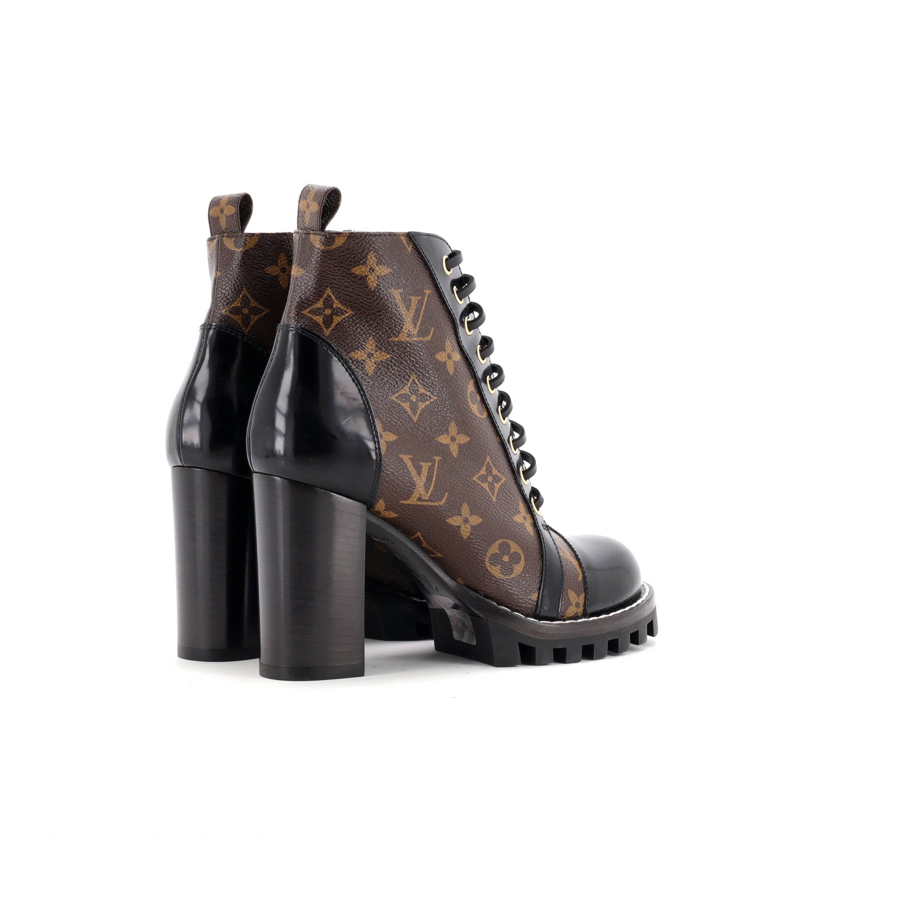 Women's Star Trail Ankle Boots Monogram Canvas with Patent