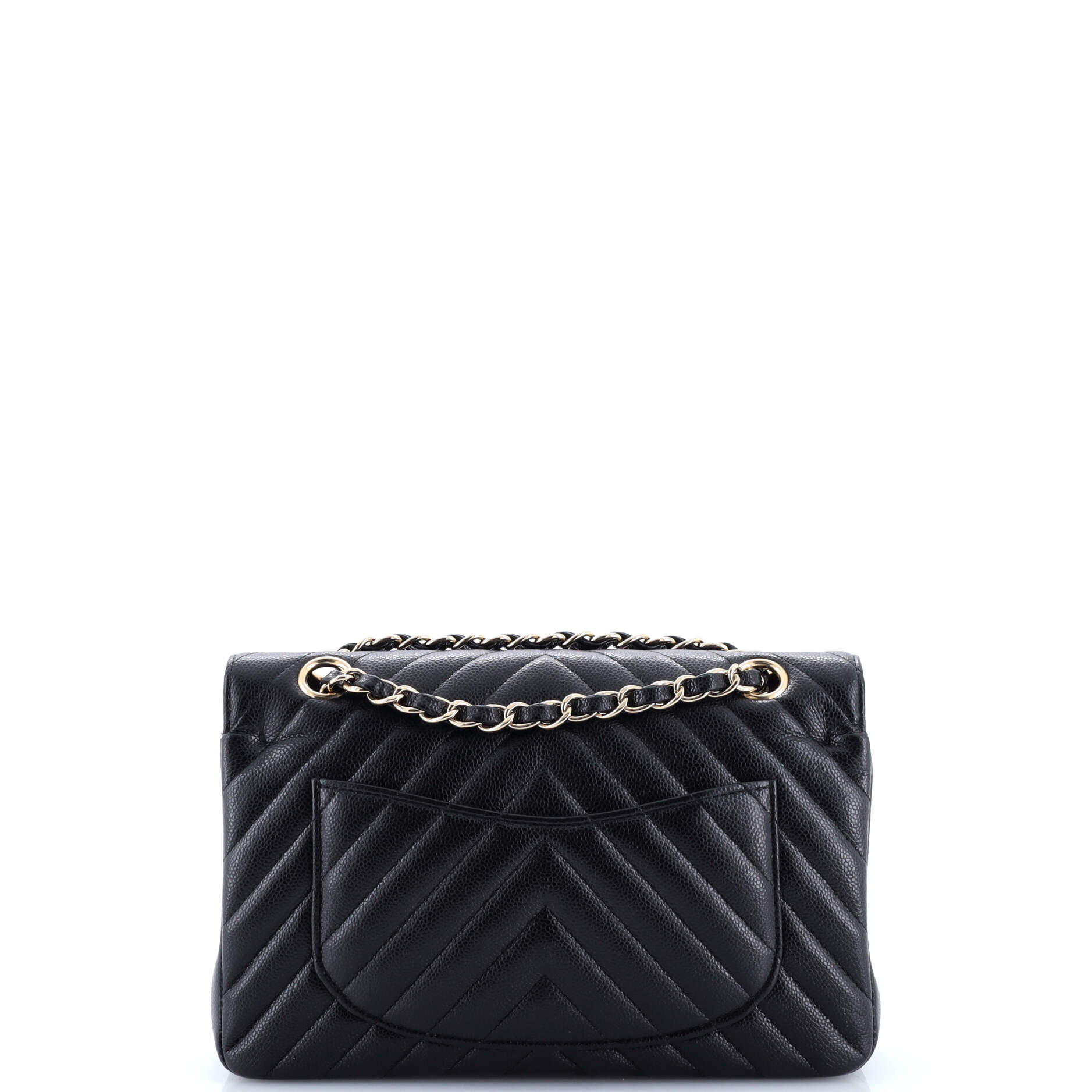 Classic Double Flap Bag Chevron Caviar Small
