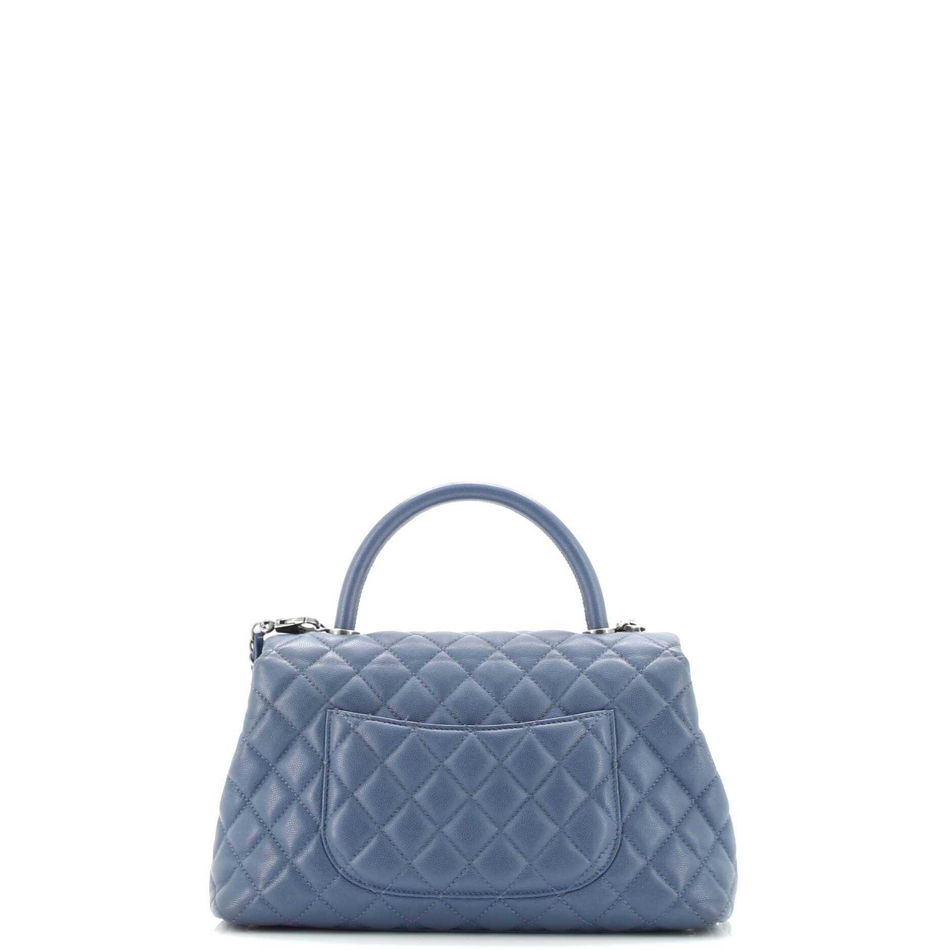 Coco Top Handle Bag Quilted Caviar Small