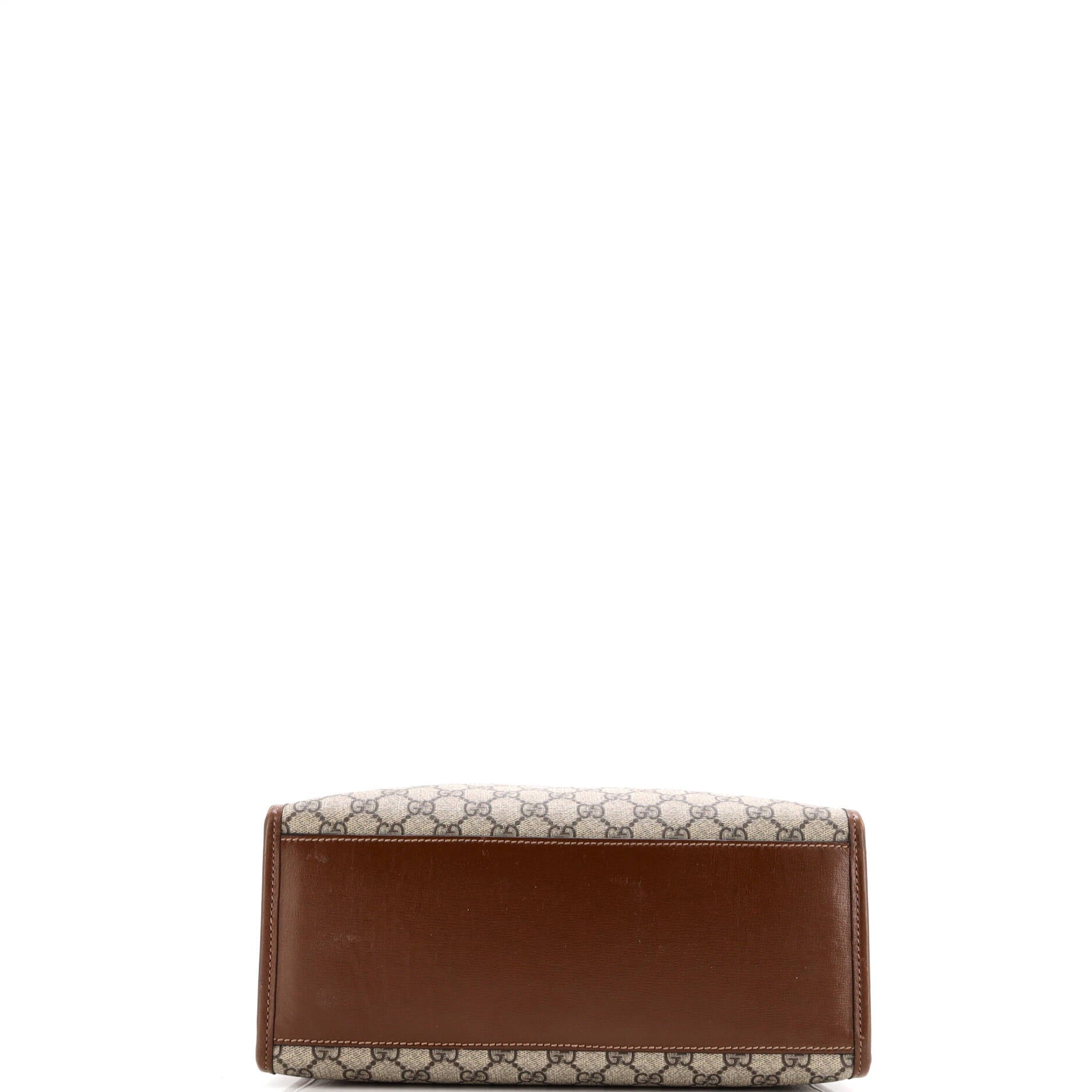 Structured Top Handle Open Tote GG Coated Canvas Small