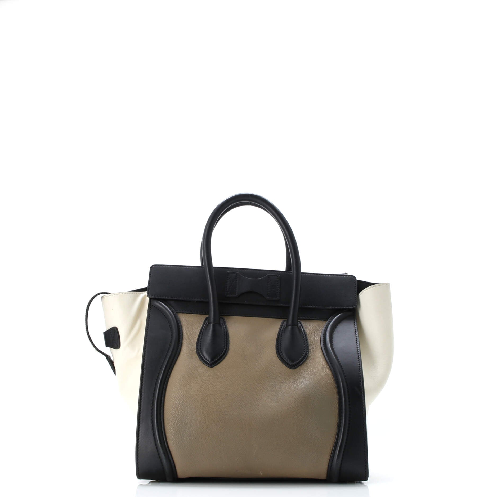 Tricolor Luggage Bag Leather Mini