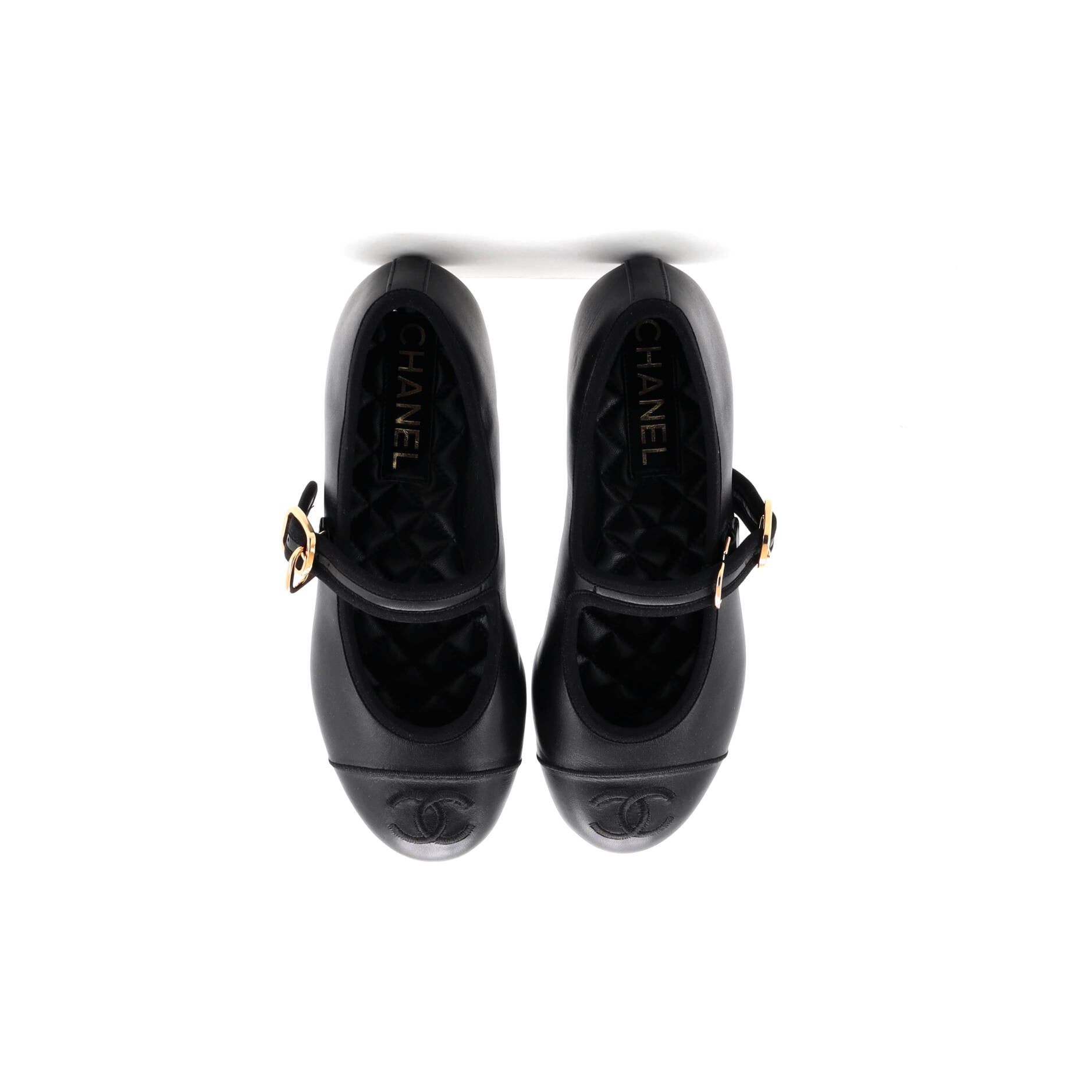 Women's CC Mary Jane Flats Embroidered Leather