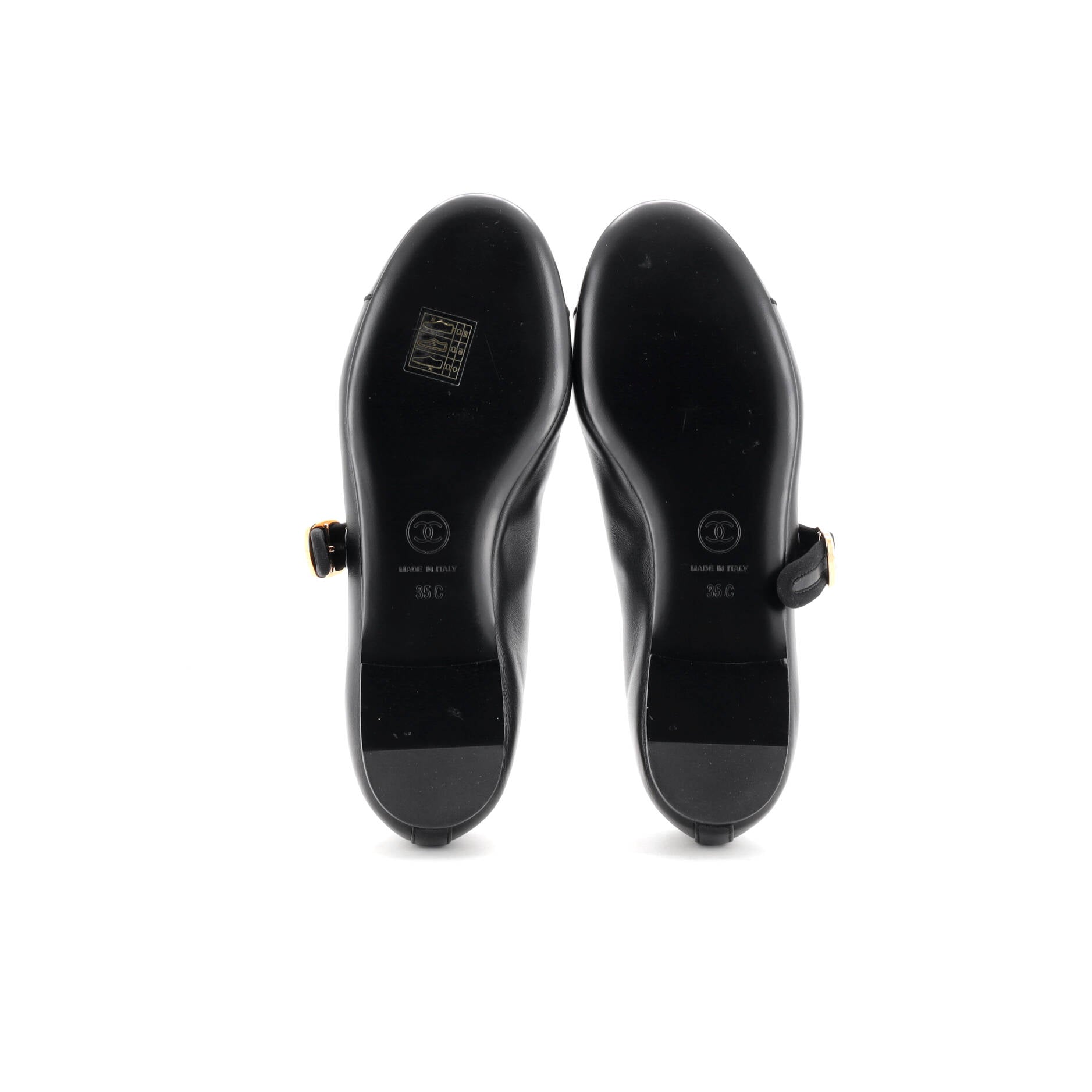 Women's CC Mary Jane Flats Embroidered Leather