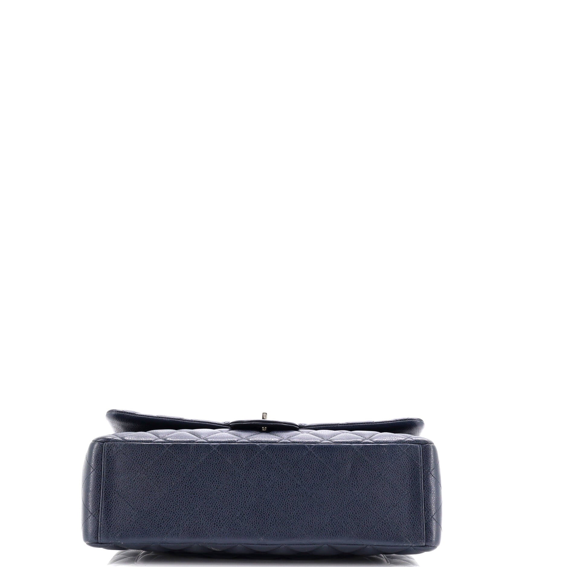 Classic Double Flap Bag Quilted Caviar Maxi