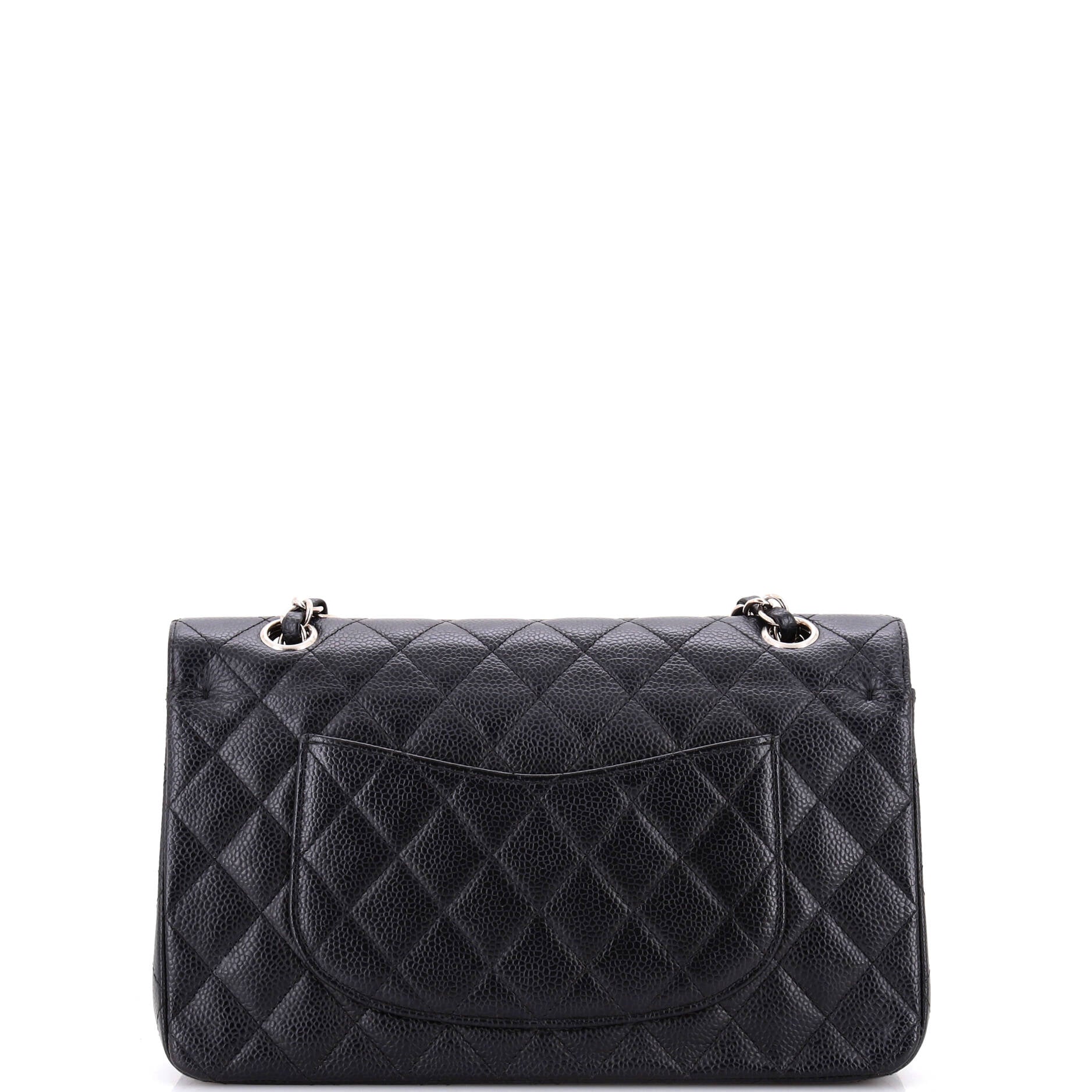 Classic Double Flap Bag Quilted Caviar Medium