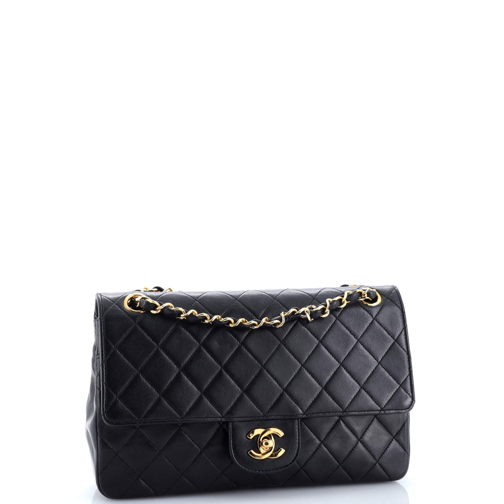 Vintage Classic Double Flap Bag Quilted Lambskin Medium
