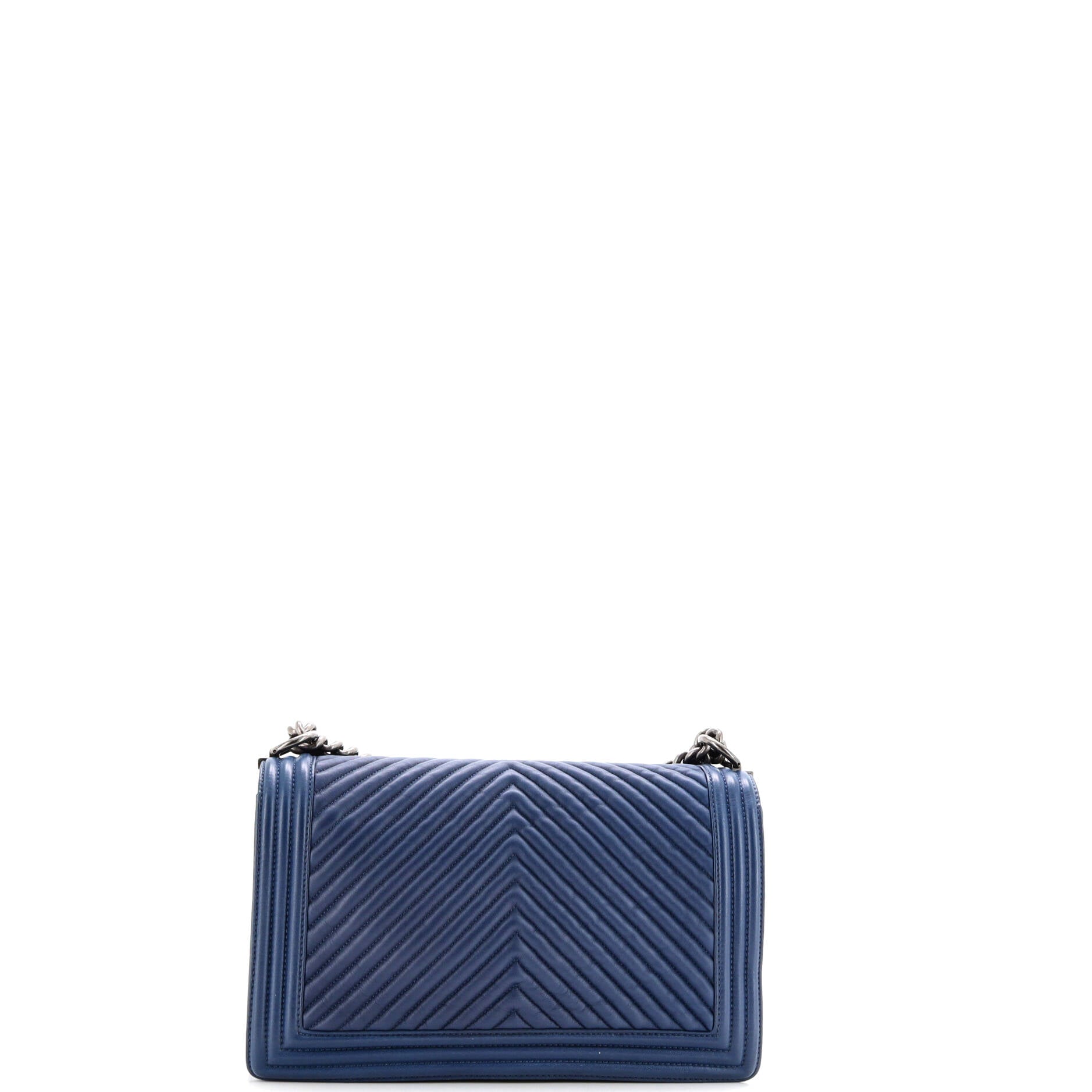 Boy Flap Bag Chevron Wrinkled Lambskin New Medium