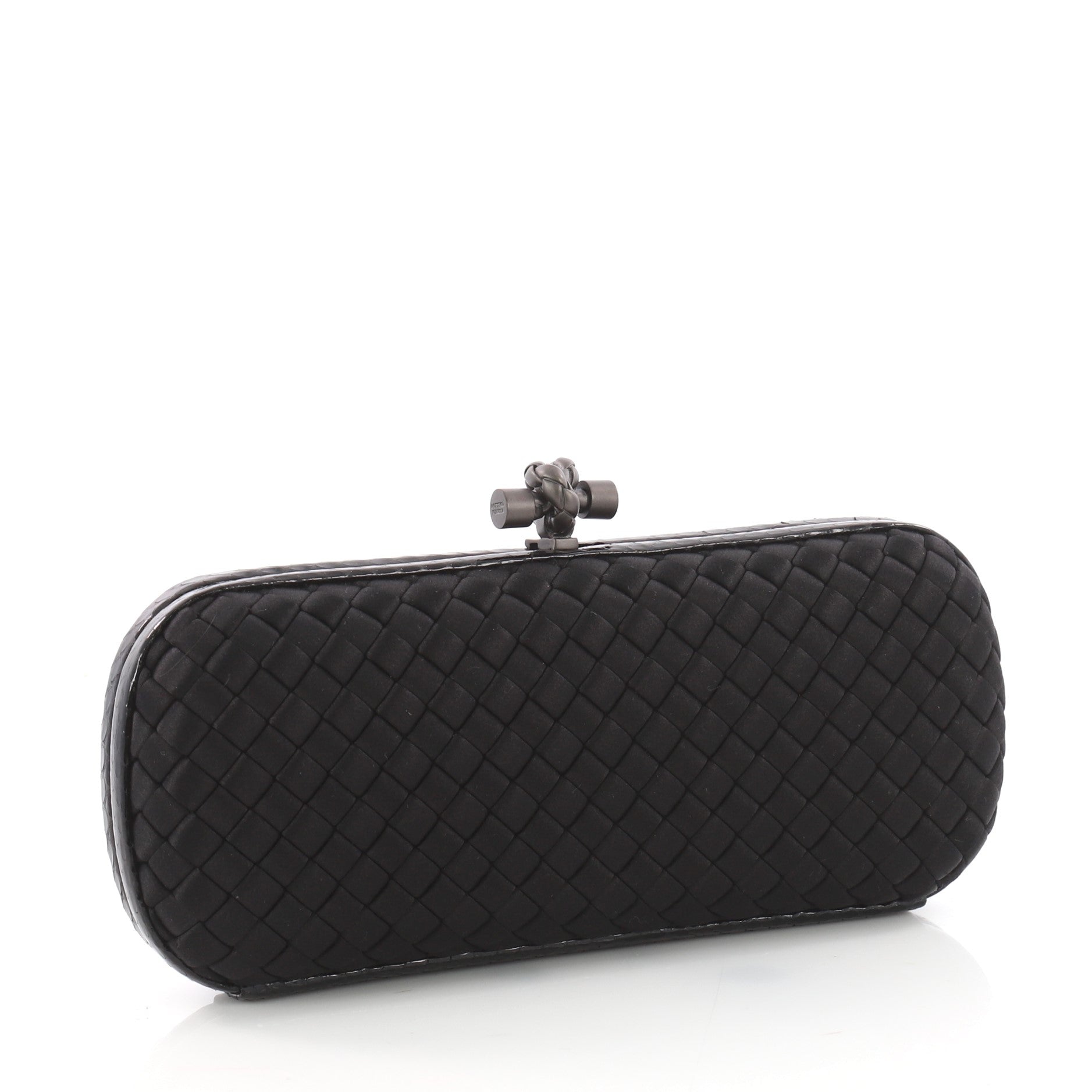 Box Knot Clutch Intrecciato Satin Long