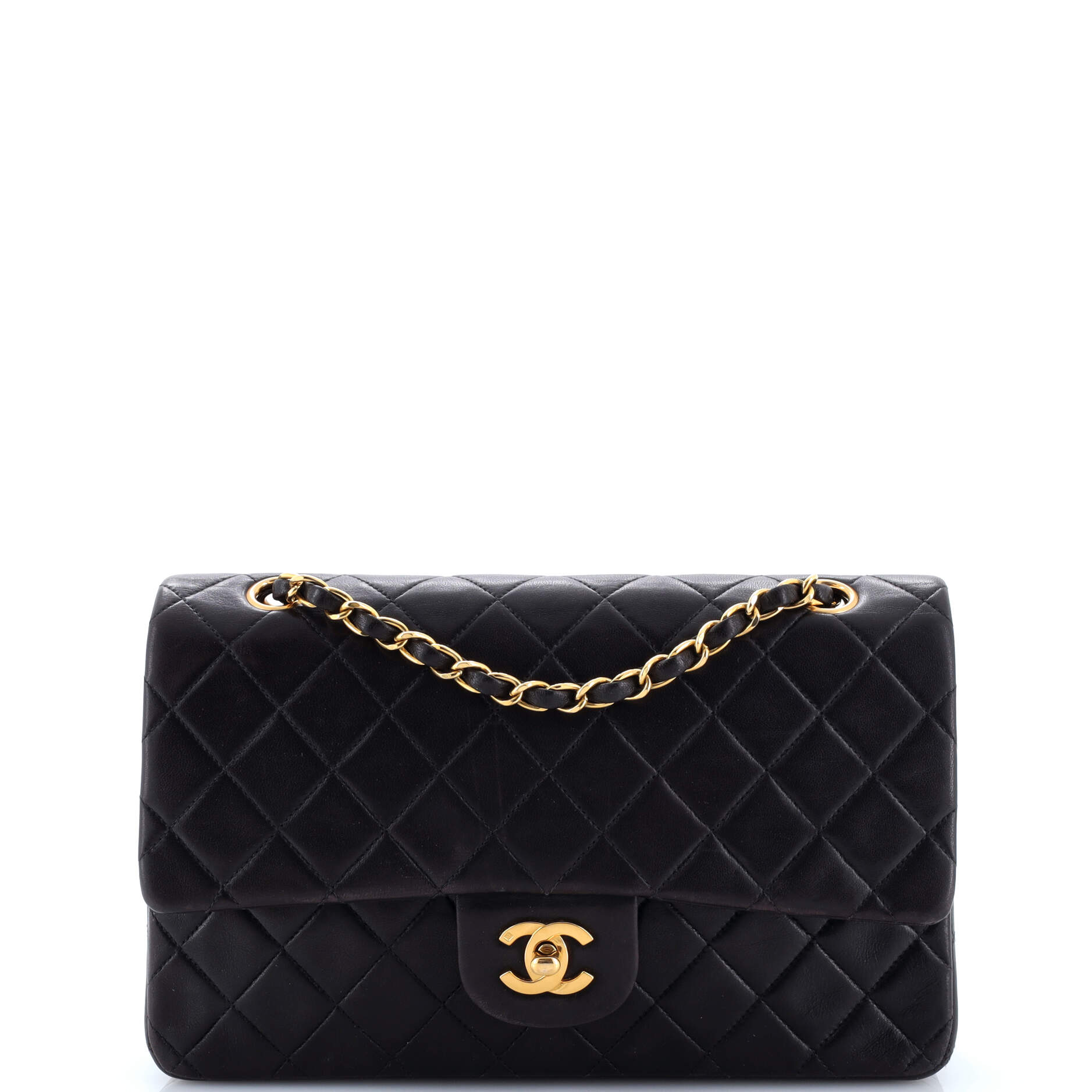 Vintage Classic Double Flap Bag Quilted Lambskin Medium
