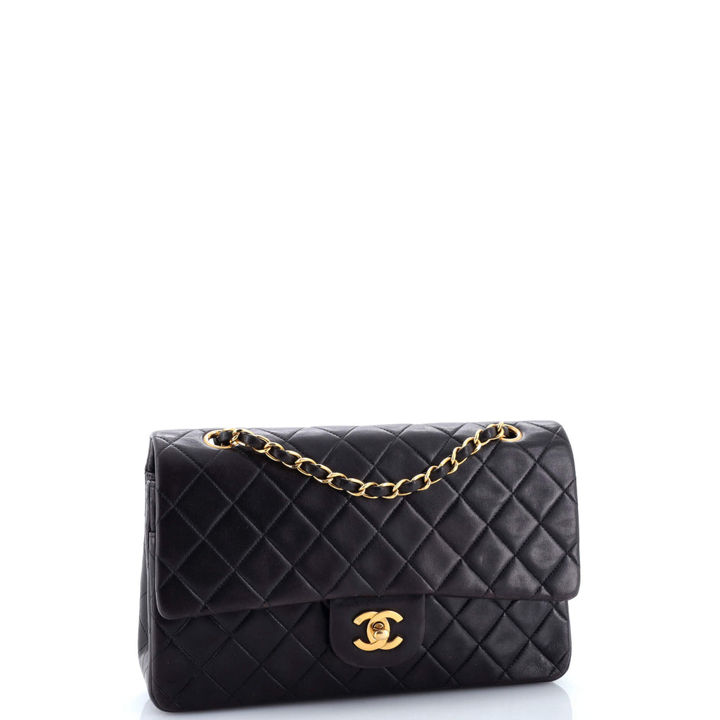 Vintage Classic Double Flap Bag Quilted Lambskin Medium