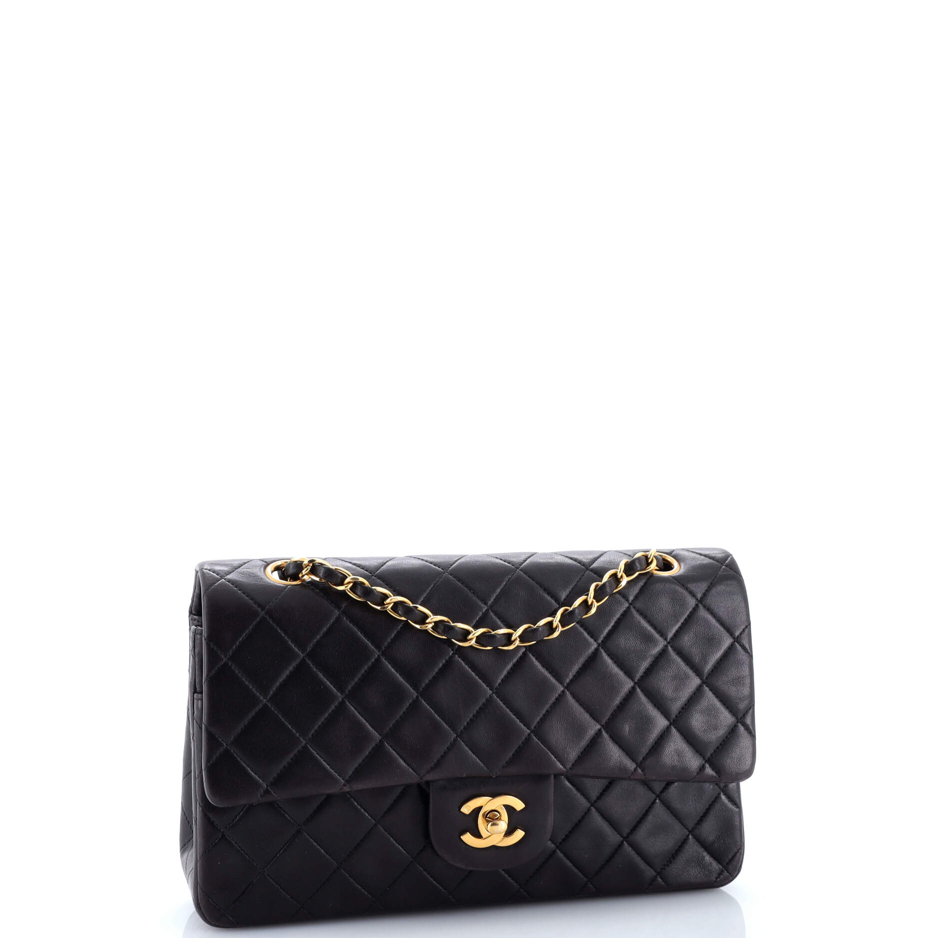 Vintage Classic Double Flap Bag Quilted Lambskin Medium