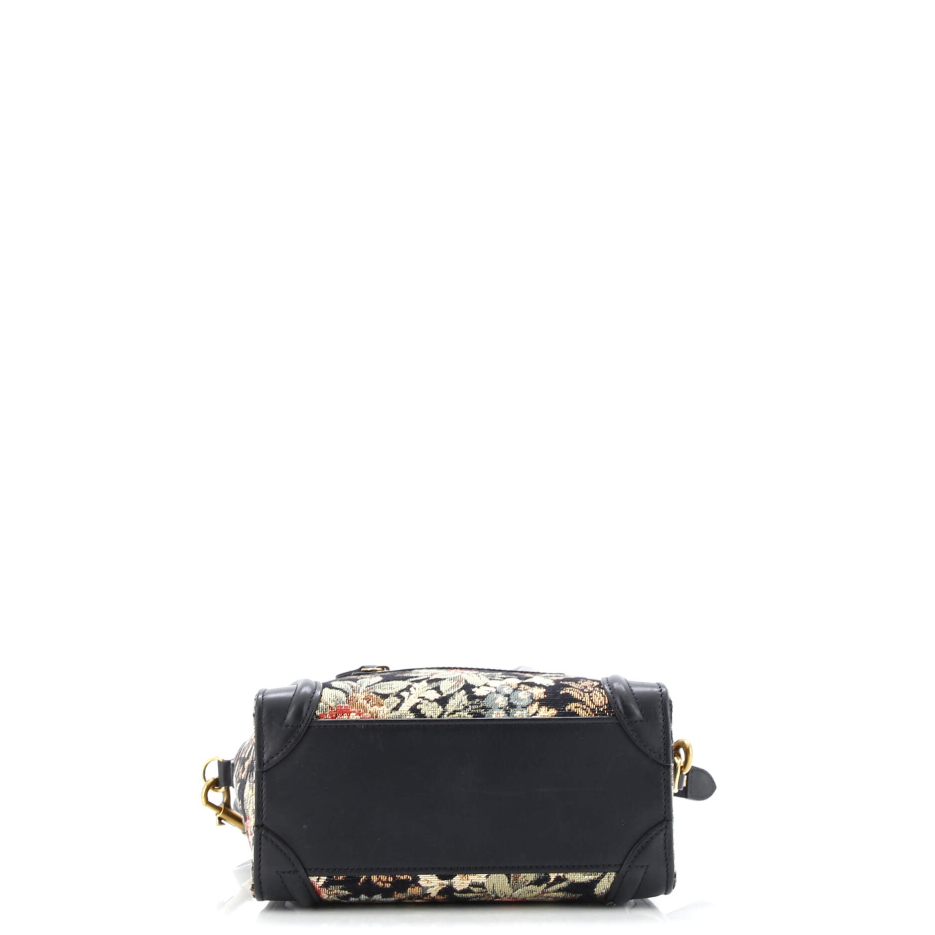 Luggage Bag Printed Jacquard and Leather Nano