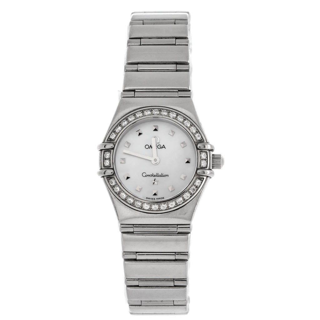 Constellation Quartz Watch Stainless Steel with Diamond Bezel and Mother of Pearl 23