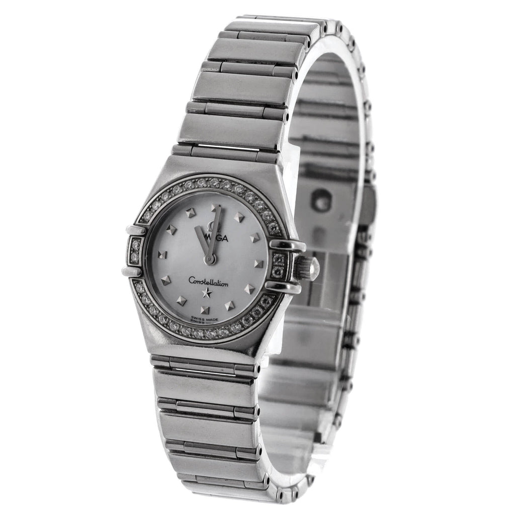 Constellation Quartz Watch Stainless Steel with Diamond Bezel and Mother of Pearl 23
