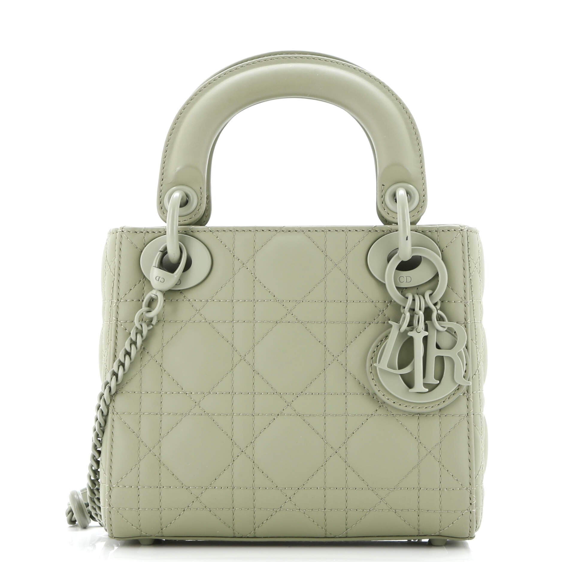 Ultra Matte Lady Dior Chain Bag Cannage Quilt Calfskin Mini