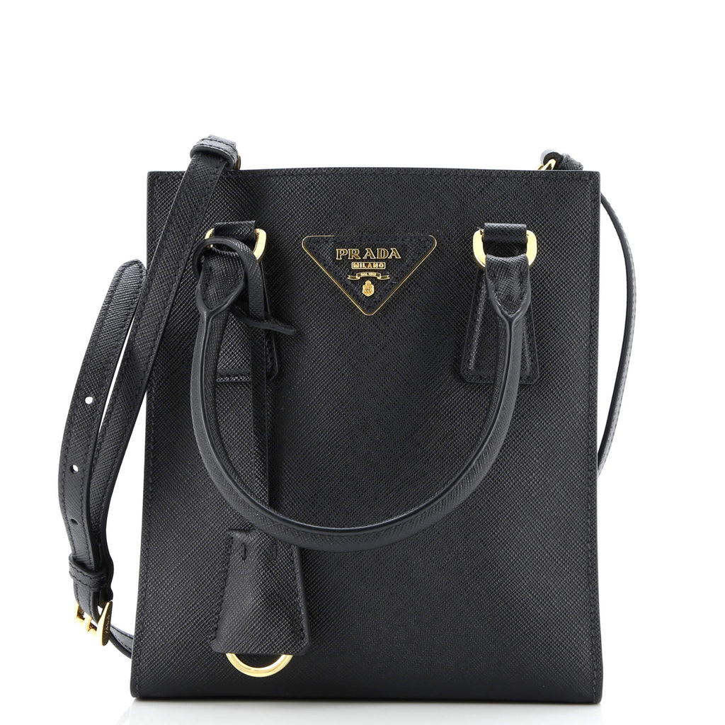 Convertible Open Tote Saffiano Leather Mini