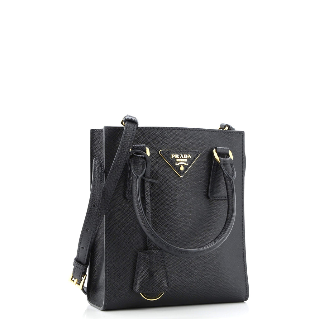 Convertible Open Tote Saffiano Leather Mini