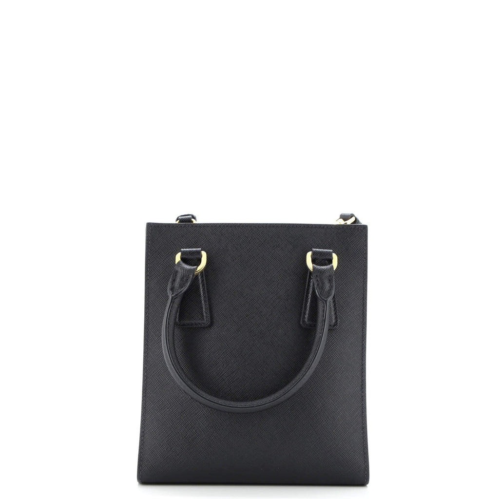 Convertible Open Tote Saffiano Leather Mini