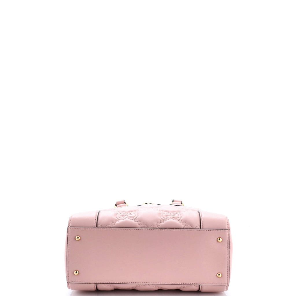 GG Top Handle Tote GG Matelasse Leather Mini