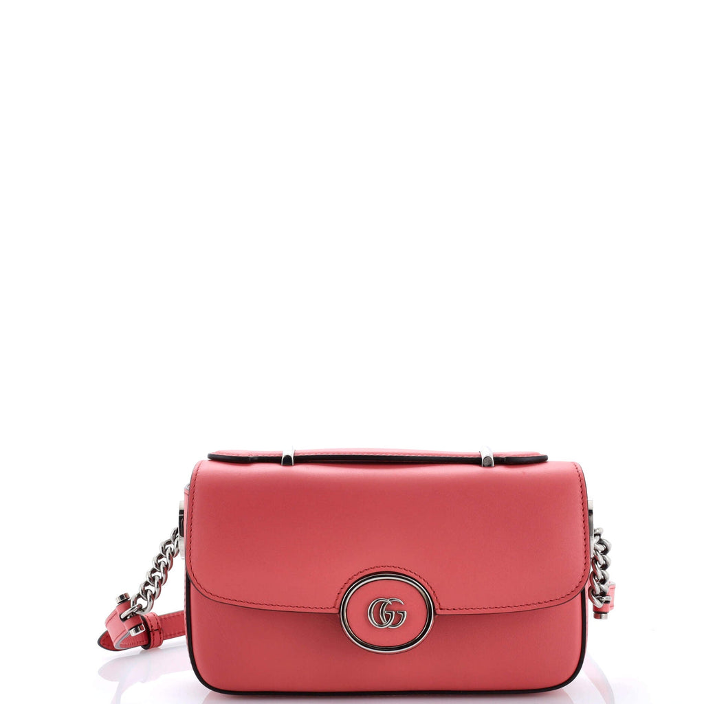 Petite GG Flap Shoulder Bag Leather Small