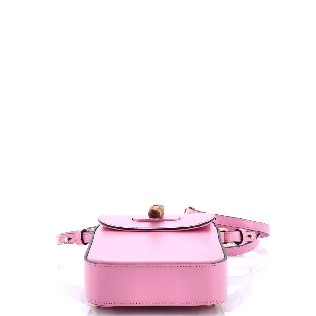 Bamboo Top Handle Backpack Leather Mini
