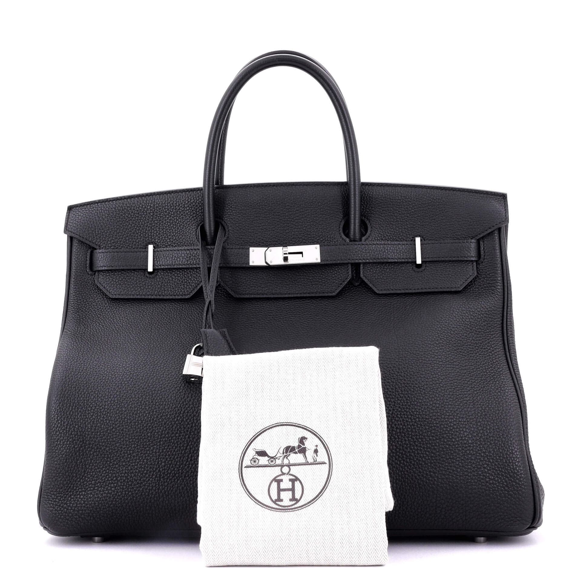 Birkin Handbag Noir Togo with Palladium Hardware 40